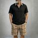 Men's Clothing Men's Summer Shirt And Plaid Shorts Set Casual Two-Piece Outfit Style For Formal & Casual_viptrois.com