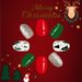 Short oval bright face Europe and the United States cross-border foreign trade new Christmas glitter Christmas tree wave removable 24 pieces_viptrois.com