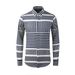 Men's Slim-Fit Long-Sleeve Shirt – Stripe Print, 100% Cotton, Breathable & Stylish_viptrois.com