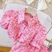Kid's Clothing 2025 Spring And Summer New Girls Pink Leopard Print High Waist Top And Skirt Set_viptrois.com