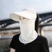 Ice Silk Women, Summer With Mask, Integrated Face Shield For Cycling, UV Protection Sun Hat_viptrois.com
