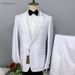 Men's Clothing Light Mature Style New Version Of Men's Suit Formal Casual Two Piece Suit High End Suit Banquet Suit Men_viptrois.com
