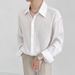 Advanced Style Shirt Men's Long Sleeved Pleated Shirt Ice Silk New Style Cool Casual Top Men_viptrois.com