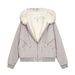 American Deconstructed Design Fur Collar Mountain Eagle Fleece Jacket For Men And Women Loose Warm Cotton Coat Trendy_viptrois.com