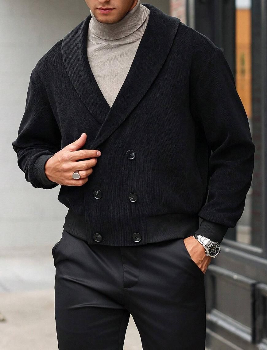 Autumn And Winter New Men's Coat Trend Simple Ins British Style Handsome Corduroy Jacket_viptrois.com