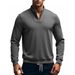 Men's Clothing Winter Foreign Trade Men's Half Zipper Stand Collar Long Sleeve Sweatshirt Daily All Match Fitness European And American Sweatshirt_viptrois.com