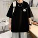 pure Cotton Cat T-shirt Trendy Brand American High Weight Short Sleeved Men's Summer Couple Outfit With Seven_viptrois.com