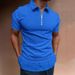 Men's Clothing Men's Polo Shirt Short Sleeved Solid Color Jacquard Zipper T Shirt Sports Top_viptrois.com