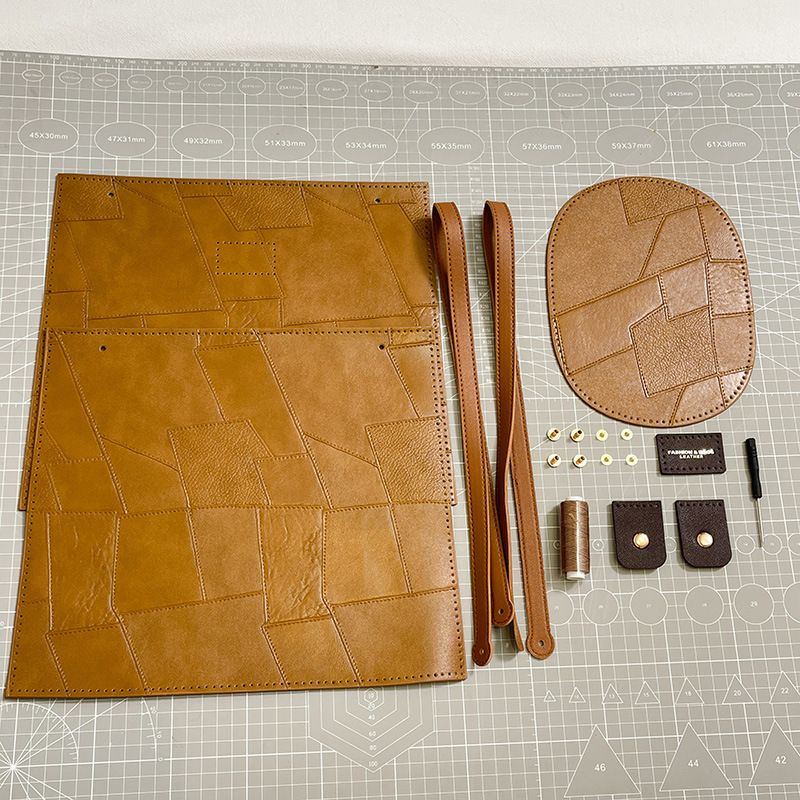 Diy Women's Bucket Bag High-grade Retro Handmade Material Bag Fashion Casual Bucket Bag Feminine Commuter Shoulder_viptrois.com