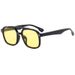 Men's Sunglasses Casual Square Double Beam Sunglasses For Men, Fashionable Driving Sunglasses Retro Trend, Versatile Flat Glasses_viptrois.com
