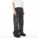 Men's Clothing | Summer New Arrivals Personalized Hip Hop Tassel Raw edge Loose Wide leg Denim Pants_viptrois.com
