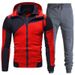 Men's Clothing Autumn And Winter Sports Splicing Men's Casual Long Sleeved Trousers Two Piece Suit 2024 Hooded Sports Popular Men's Suit_viptrois.com