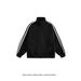 CT American Style Three-Stripes Stand Collar Jacket For Men, Autumn Trendy Loose Double-Headed Zipper Jacket, Couple's_viptrois.com