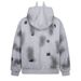 Wasteland Punk Spray Paint Dirty Jacket Spring Autumn Men's Embroidered Letter Design Horn Hooded Cardigan Sweatshirt_viptrois.com