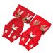 Women's Scarf Sets Parent Child Christmas Style Ankora Red Antler Scarf Hat Gloves Thick Warm Suit_viptrois.com