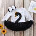 Baby clothes baby children's clothing baby long-sleeved halter dress cartoon swan mesh princess skirt_viptrois.com