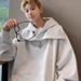 New Half High Collar Zipper Hoodie for Men, Spring and Autumn Vintage High end Trendy Brand Loose Hoodie_viptrois.com