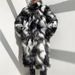 Men's Faux Fur Coat Jacket - Winter Fashion Oversized Streetwear Bomber With Fox Fur Design, Long Stand Collar Zip-Up (S-6XL, White/Black/Grey)_viptrois.com