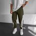 Men's Color Block Sweatpants, Straight Leg Joggers With Contrast Panels, Casual Athletic Pants For Gym & Streetwear_viptrois.com