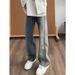 Men's Clothing Blue Gradient Jacquard Jeans Men's Summer American Fashion Brand High End Pants Design Narrow Version Flared Trousers_viptrois.com