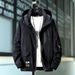 Men's Clothing Plus Size Fat Men's Jacket Plus Size Medium And Long Spring And Autumn Windbreaker Coat Loose Hood Fat Man Top Coat_viptrois.com