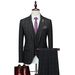 Men's clothing Plaid Three-piece Suit Suit Men's Casual Suit Groom's Groomsmen's Dress_viptrois.com