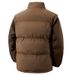Unisex Reversible Winter Jacket - Thickened Polyester Puffer Coat With Stand Collar, Warm & Comfortable For Daily Wear (White/Black/Brown)_viptrois.com