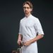 Men's Clothing Three Quarter Sleeves Adjustable Hotel Chef Work Clothes Catering Western Restaurant Bakery Back Kitchen High End White Work Clothes_viptrois.com