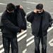 American Bomber Jacket Cotton Clothes Men's Winter Trend Silhouette Cold-proof Jacket High-end Sense Ruffian Handsome Stand-up Collar Cotton-padded Cl_viptrois.com