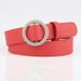 women's holeless round buckle belt, simple and versatile, fashionable thin belt, student jeans belt _viptrois.com