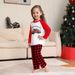 Christmas tree letters plaid Christmas family dress printed home clothes pajamas_viptrois.com