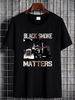 Black Smoke Matters Trucker Tractor Trailer 18 Wheeler T-Shirt Graphic Fashion Casual Homme Soft Unisex Streetwear Top For Everyday Wear_viptrois.com