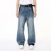 Men's Clothing | 2024 Summer New Products Retro Washed Blue Niche Design Graffiti Jeans_viptrois.com