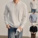 Men's Streetwear Knit Sweater - V-Neck Drawstring Pullover With Linear Texture (Black, White, Gray) - Stretch & Machine Washable Sizes M To XXXL_viptrois.com