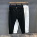 Men's Jeans Thin Slim Fit Summer New Elastic White Trendy High-End Cropped Pants Men Hot_viptrois.com