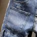 Ripped Denim Shorts For Men In Summer, Thin Print, Scraped And Slim Fit, Versatile Korean Style Trendy Cropped Pants_viptrois.com