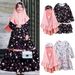 Mother & Kids Girls children's spring and autumn style long sleeved round neck dress + headscarf two piece children's clothing_viptrois.com