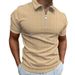 Men's Golf Shirt Quarter Zipper Polo Casual Holiday Lapel Short Sleeve T Shirt Fashion Basic Summer Regular Fit Polo Shirt_viptrois.com