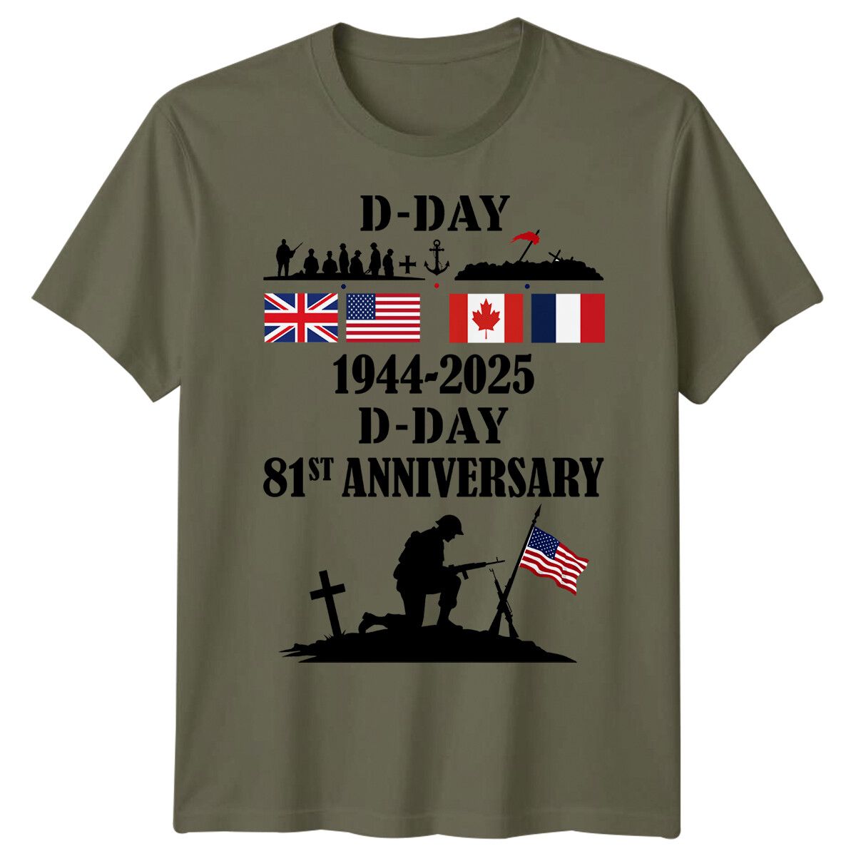 Family Soldier Design D-Day T-Shirt Mens Womens Tees Top Tee 1944 World War II Normandy Military #DD_viptrois.com