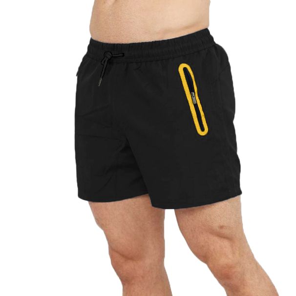 Men's Thin Large Size Beach Shorts Quick-Drying Rubberized Zipper Pocket Casual Beach Shorts _viptrois.com