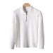 1 Autumn Winter Casual Men New Versatile Business Retro Turn-down Collar Sweater Solid Color Zipper Warm Long Sleeve_viptrois.com