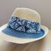 2024 New Ethnic Style Yunnan Zha Dyed Cloth Gift Sunshade Spring/Summer Travel Fashion Versatile Straw Hat_viptrois.com