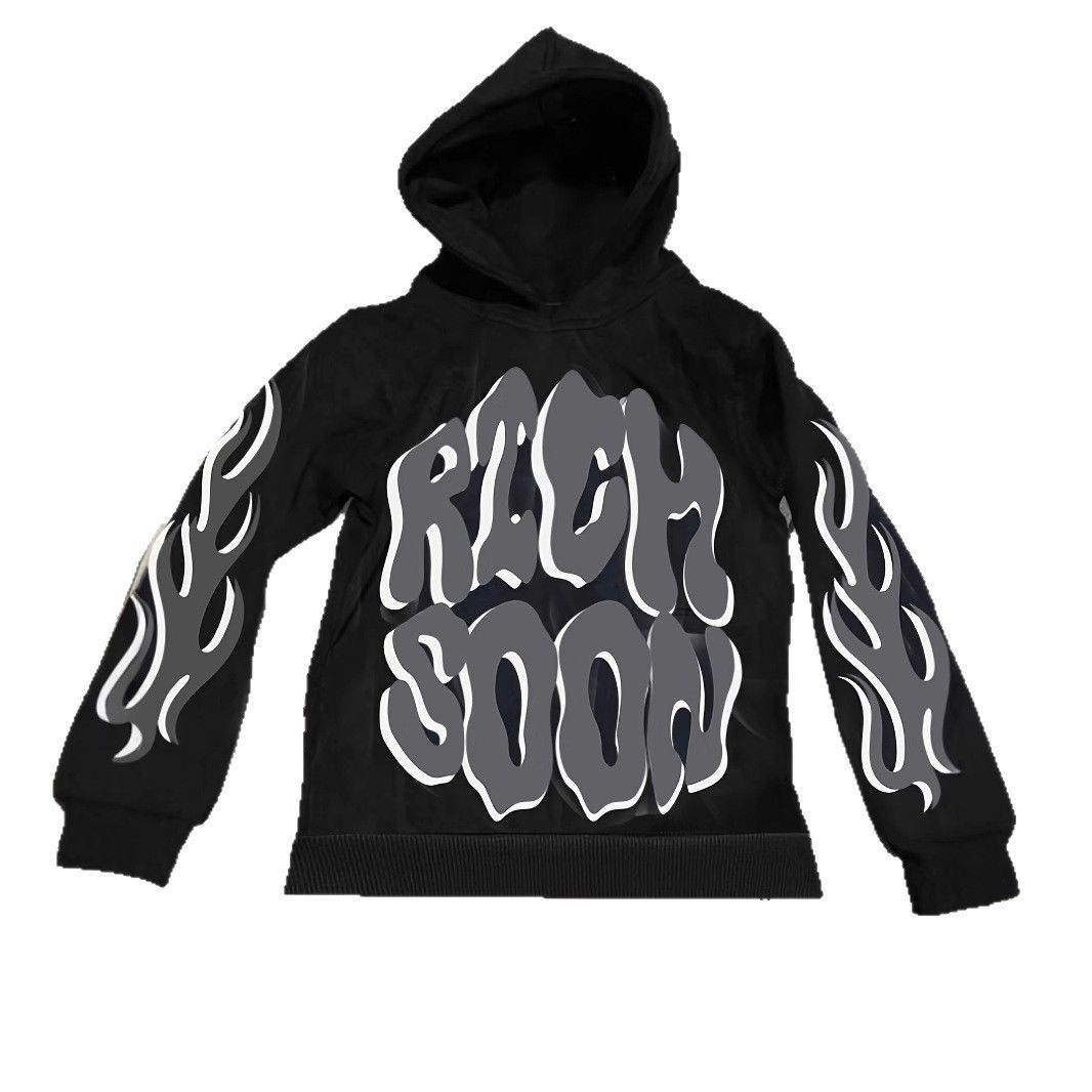 Men's Clothing Autumn And Winter Street Trend Letter Printing Casual Men And Women Loose Hooded Sweatshirt_viptrois.com