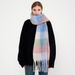 Scarves New Winter Plaid Tassel Scarf Women's Cashmere Wool Warm Long Neck Shawl_viptrois.com