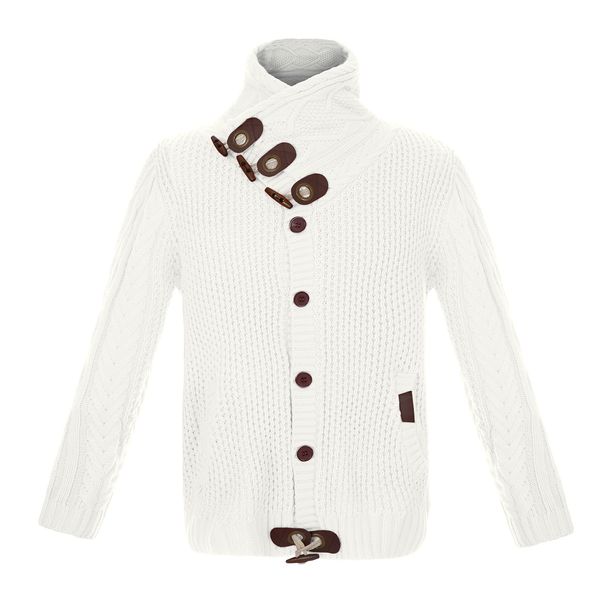 Pure Cross-Border Autumn Winter New European Station Solid Color Slim Fit Front Button Knitted Men's Jacket Foreign Trade_viptrois.com
