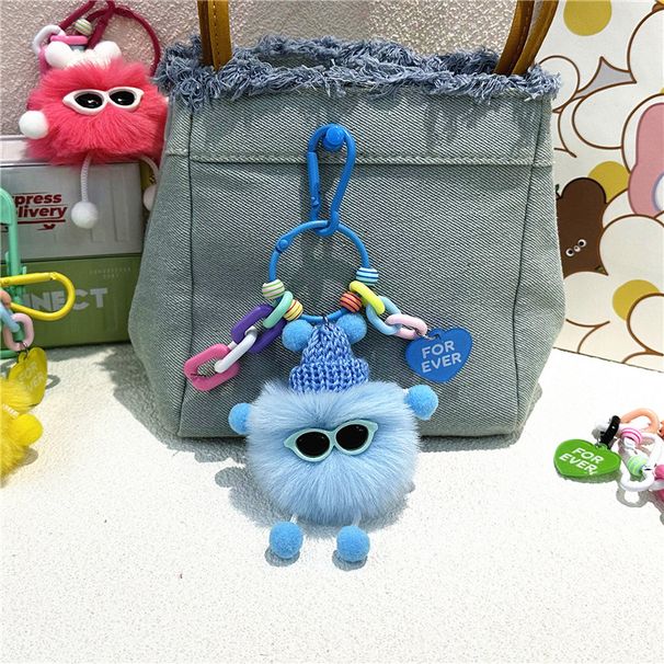 Bag Charm Cartoon Plush Briquettes Keychain Colorful Cute Doll Student School Bag Pendant Key Chain Ornaments Small Gifts_viptrois.com