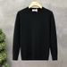 Autumn And Winter Solid Color Round Neck Sweater Thin Fit Autumn Clothes Knitted Sweater Pullover Base Line Clothing_viptrois.com