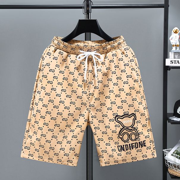 Man's clothing Men's summer digital print casual shorts beach pants 5 minutes high-grade ice silk loose handsome_viptrois.com