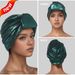 Muslim hat South American Muslim black pullover watermelon hat bright silk solid color casual cap_viptrois.com