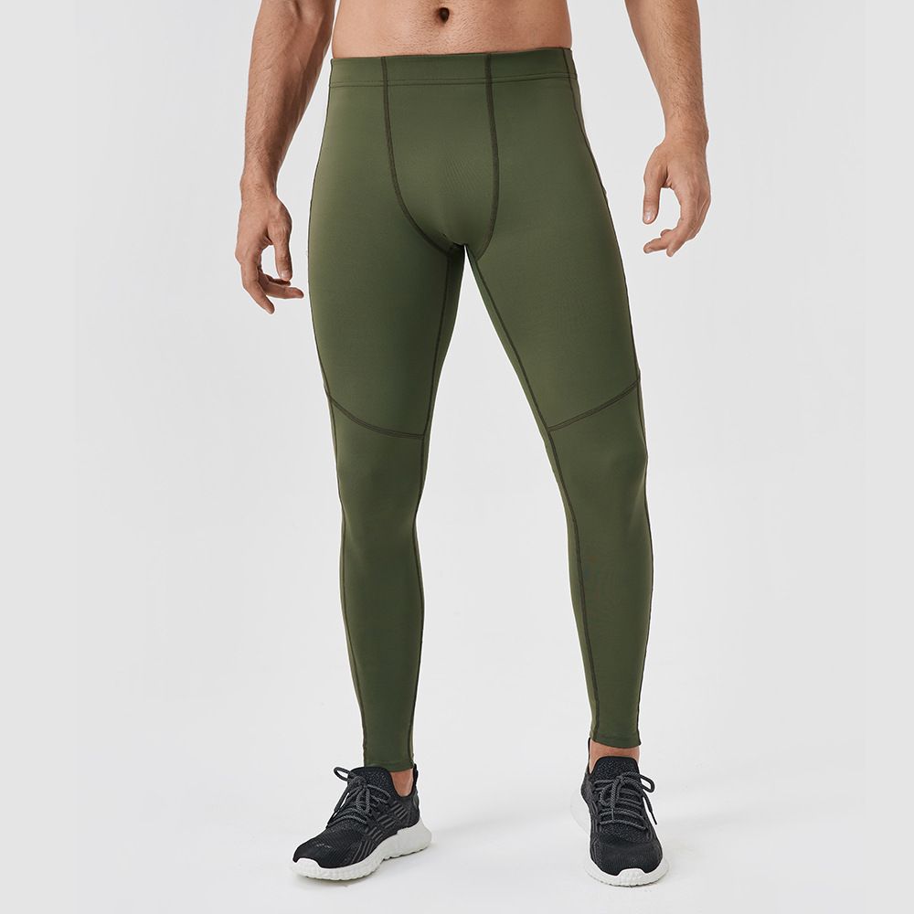 Men's Clothing Nylon Fitness Trousers Tight High Elastic Breathable Training Trousers High Waist Quick Dry Sports Running Trousers_viptrois.com